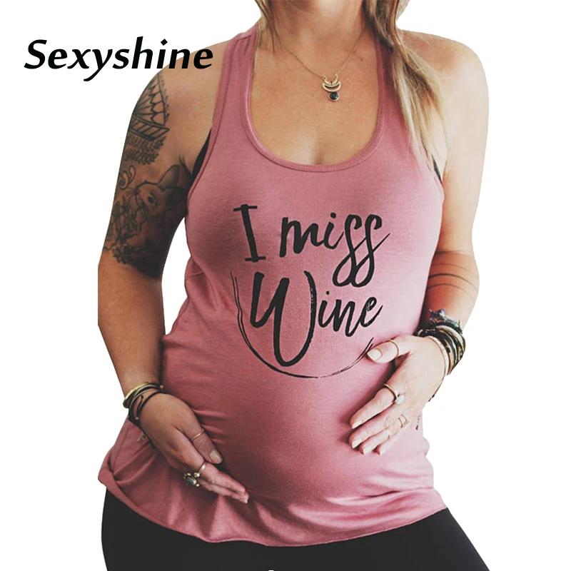 

Maternity tank top summer Pregnant women plus size 5xl shirt festival basic sleeveless cotton cami casual cute tshirt pink 2018