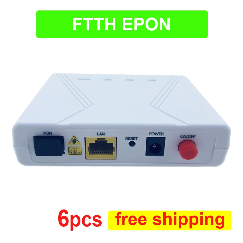Бесплатная доставка 6 шт. FTTH Epon ONU ONT Single 1 Гбит/с LAN PON порт высокая скорость
