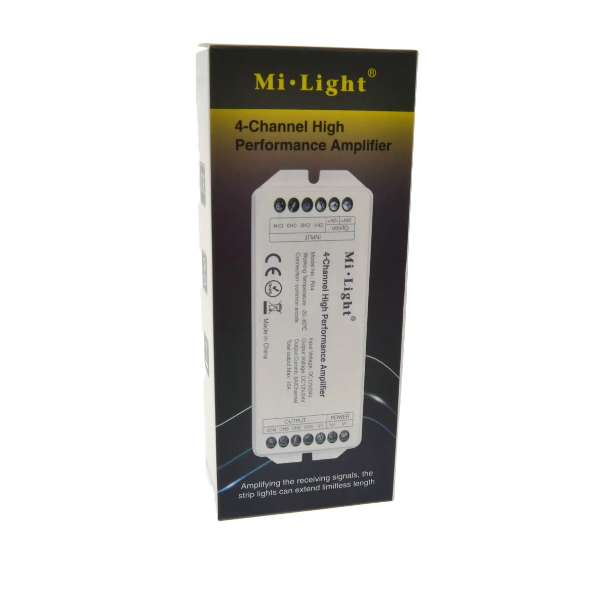Mi Light PA4 4 канальный высокопроизводительный усилитель DC12V 24V RGB светодиодный