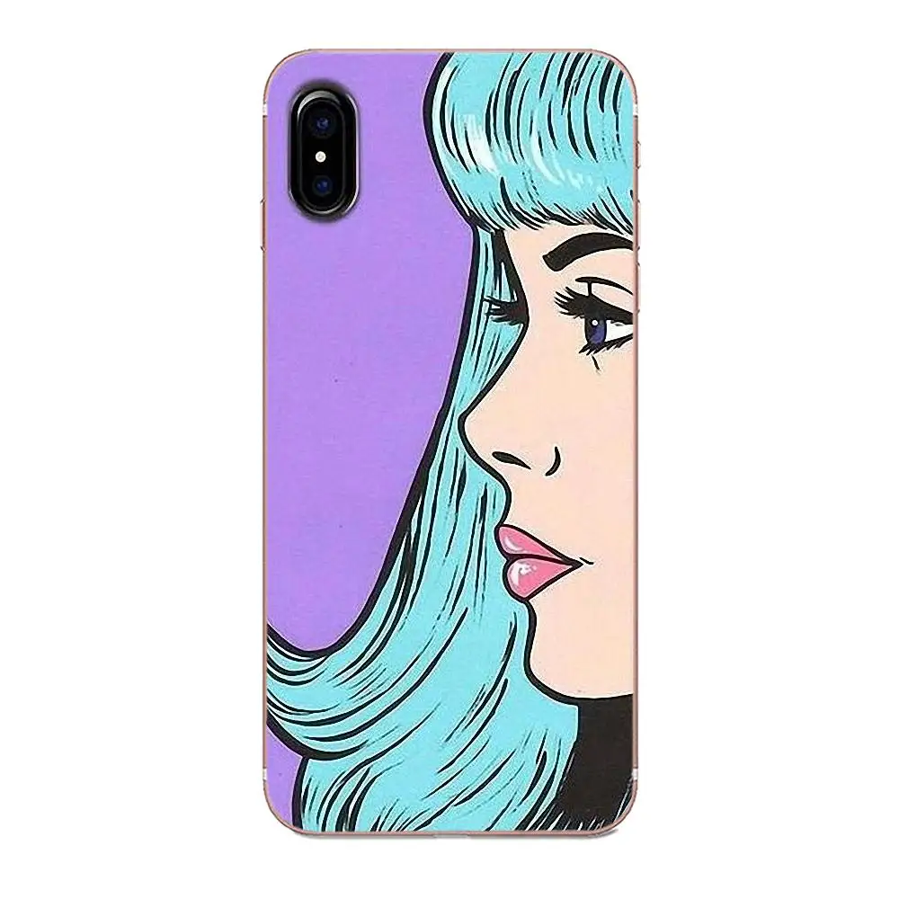 Винтажная поп-арт плач девушка Diy красочный рисунок ТПУ для Samsung Galaxy Note 5 8 9 S3 S4 S5 S6 S7