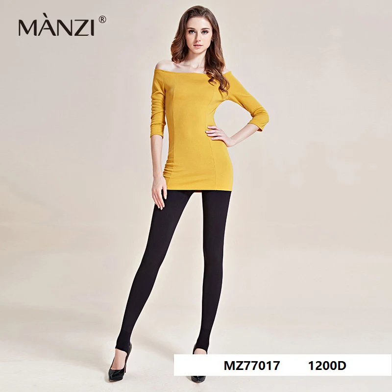 MZ77017 MANZI 1200D хлопковые облегающие теплые колготки с лямками внутри утолщенные колготки 2 шт./лот
