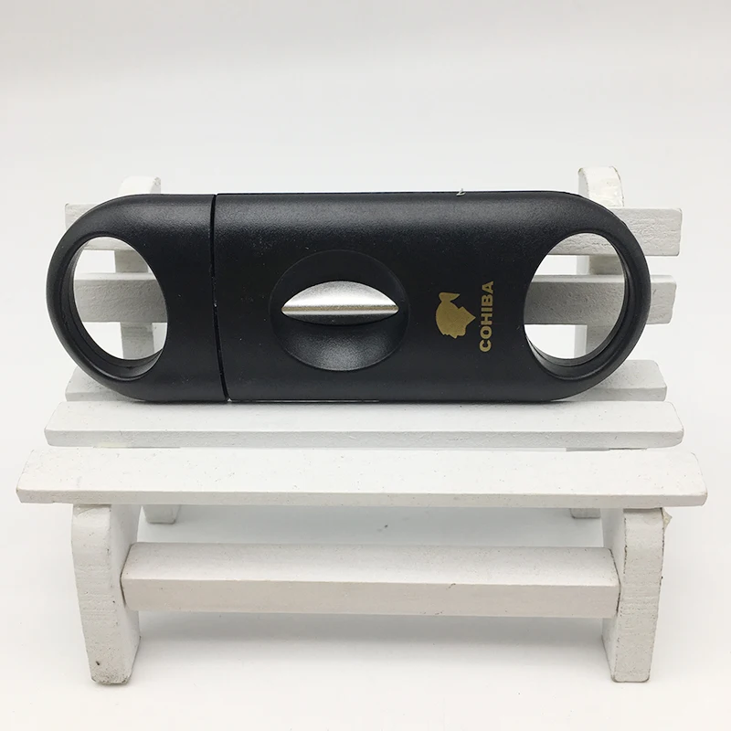 COHIBA резак для сигар с пластиковой ручкой из нержавеющей стали V лезвие нож