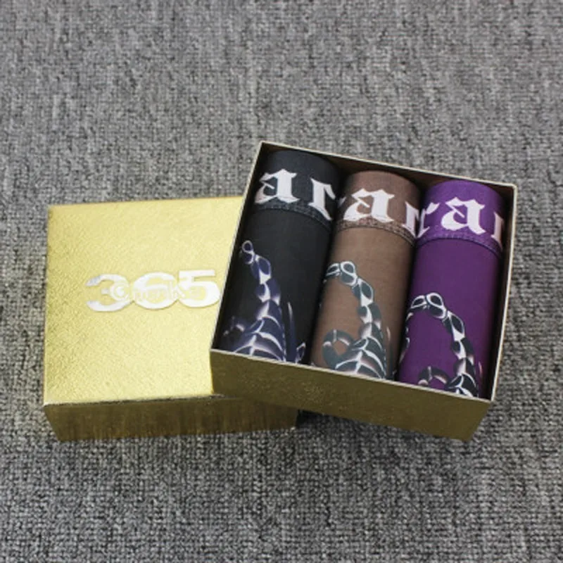 New Boxers Men Sexy 3 Pcs Mesh Ice Silk Breathable Male Underwear Knitting U Convex Design Gift For Man