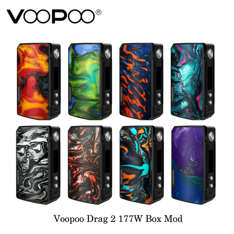 Оригинальный Voopoo Drag 2 177 Вт TC Box Mod GENE. FIT чип Питание от двойной батареи 18650 Vape