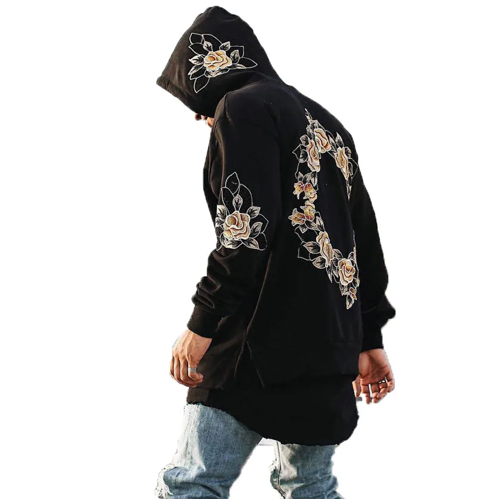 Fashion Autumn Winter Men Sweatshirts With Hat Long Sleeve Embroidery Hoodies Man Loose Casual Hooded Tops KNG88 | Мужская одежда