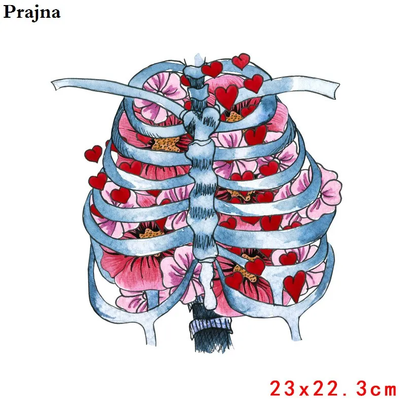 Патчи Prajna с надписью &quotRock Heart&quot термонаклейки на грудь перекрестную маску