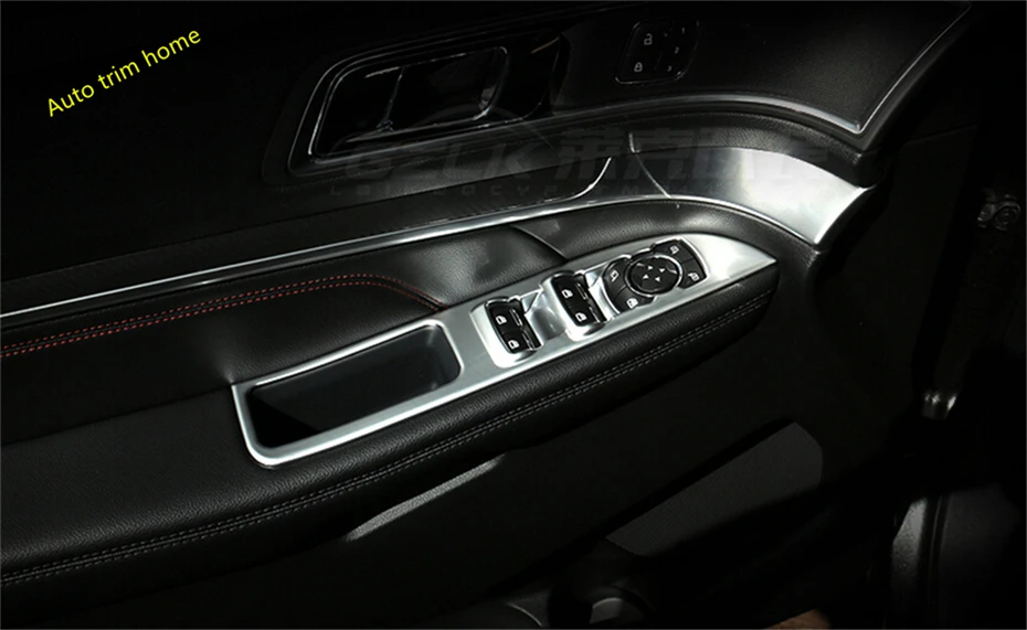 Interior Refit Kit Inner Door Armrest Window Lift Button Panel Sequins Cover Trim 4 Pcs / Set For Ford Explorer 2016 2017 ABS | Автомобили