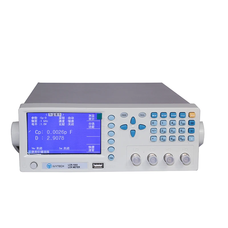 LCR-106X 200 кгц цифровой мост электронный прибор для испытания компонентов измеритель иммитанса на тонкопленочных транзисторах на тонкоплёночных транзисторах Дисплей 32-битный двухъядерный процессор два Выход сопротивление