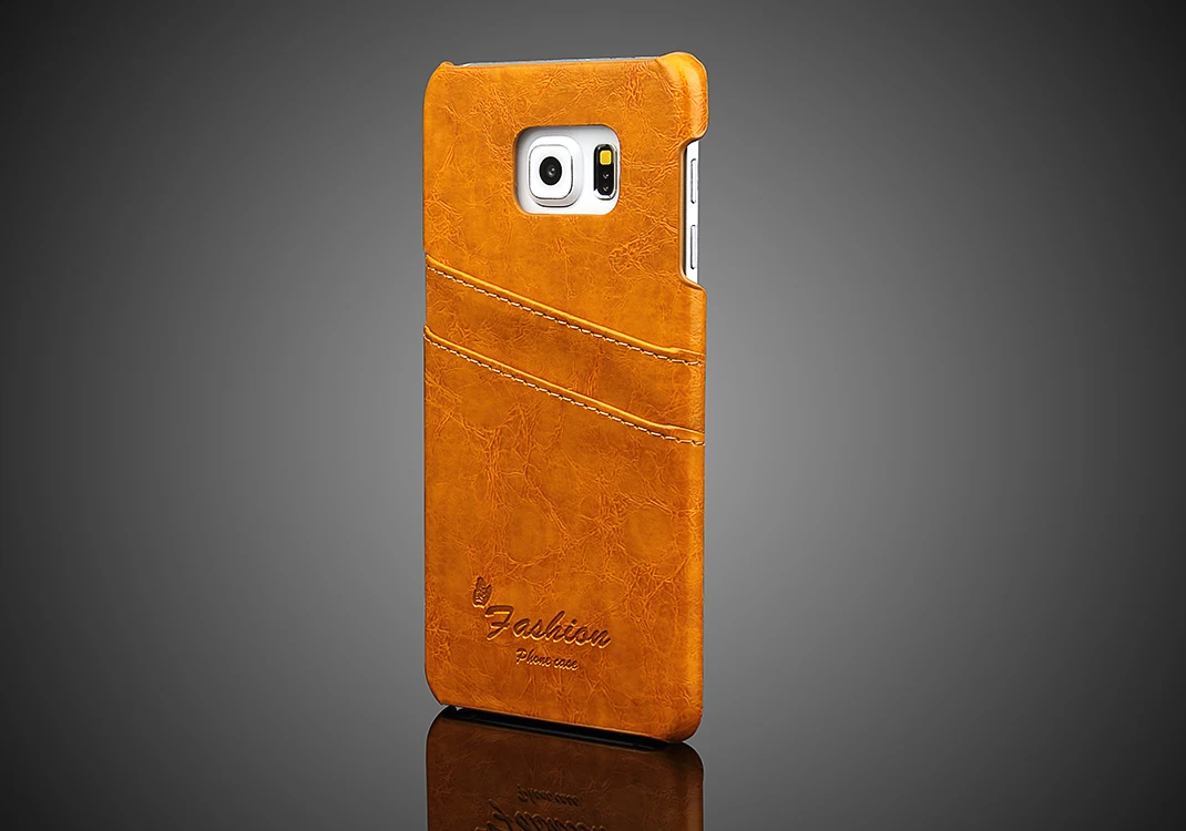 Новейшие Case для Samsung Galaxy S7 Edge Подлинной кожа + ТПУ Задняя Крышка S7Edge Слот Карт