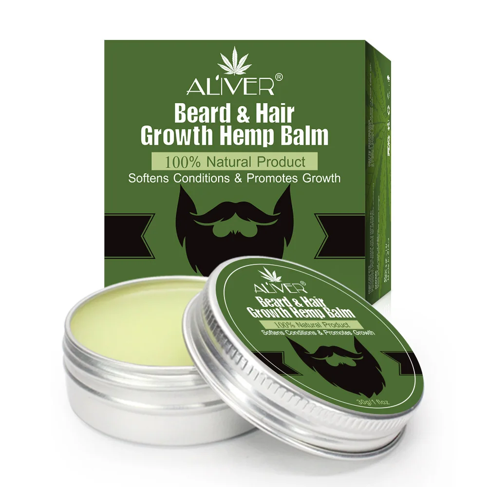 Men Organic Beard Hemp Cbd Oil Balm Moustache Wax Styling Beeswax Moisturizing Smoothing Gentlemen Beard Care Natural Hemp Balm