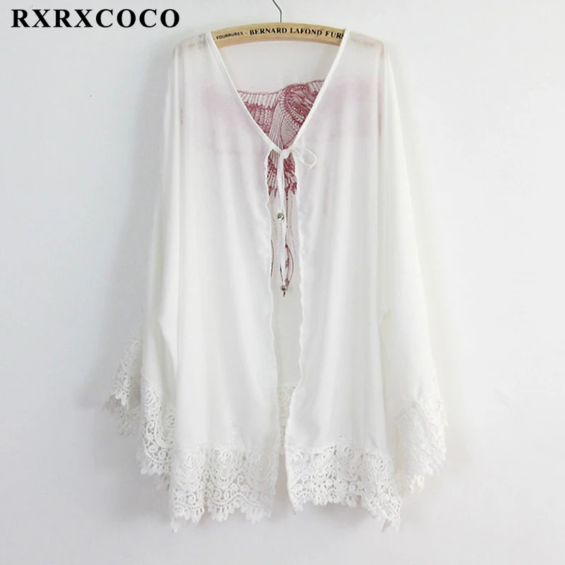 RXRXCOCO накидка на бикини кружевной купальник Пляжное платье женская летняя