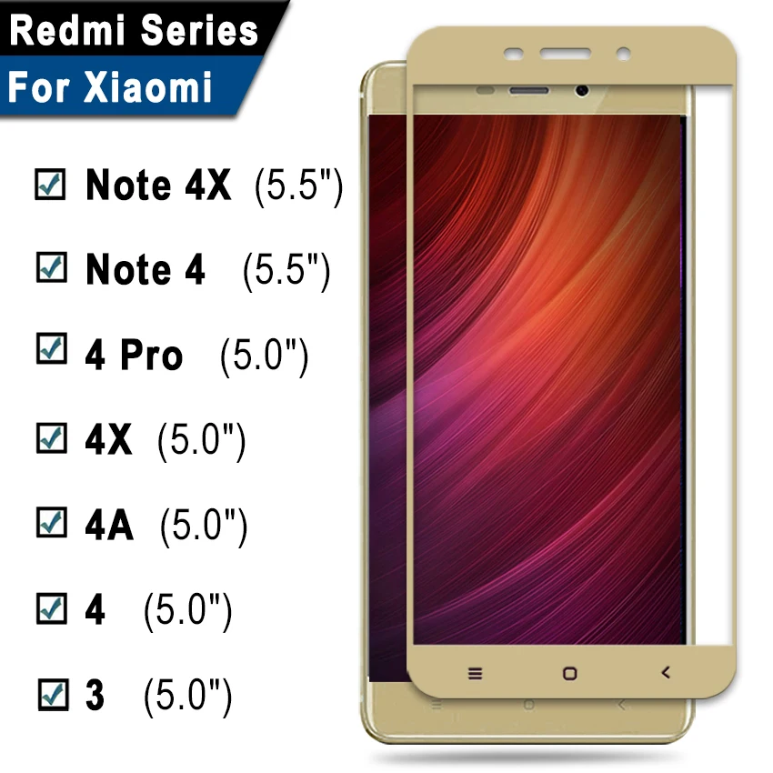 Защитное стекло для Xiaomi Remi 4X ksiomi Xaomi Redmi Note4X 4 Pro 4A 3 X4 Xiomi xiaomei закаленная пленка