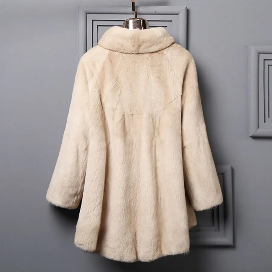 Роскошное импортное цельное пальто из меха норки 2019 зимняя верхняя одежда