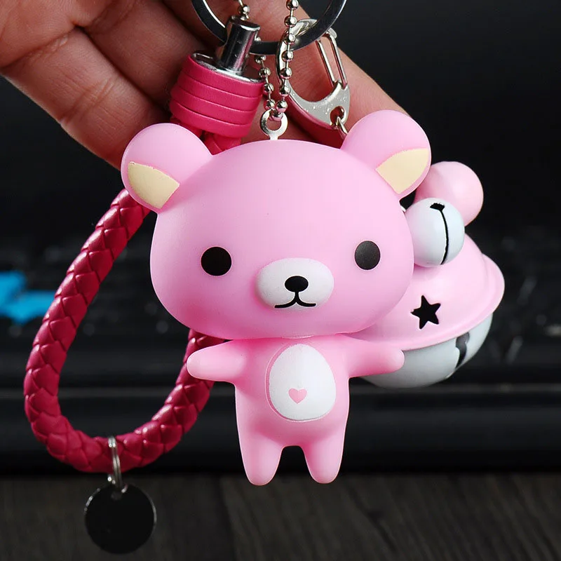 Брелок для ключей Rilakkuma милый мультяшный Мишка брелок с подвеской в виде