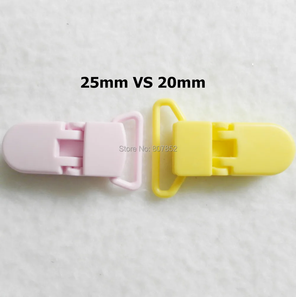 Пластиковые подтяжки для соски пустышки 15 цветов в ассортименте 150 шт./лот 20 мм D