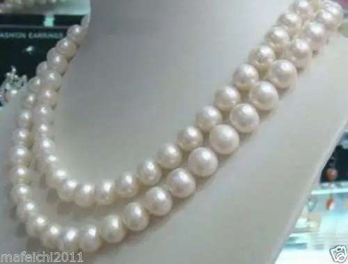 

7-8mm Genuine Natural White Akoya Cultured Pearl Jewelry Necklace 32"