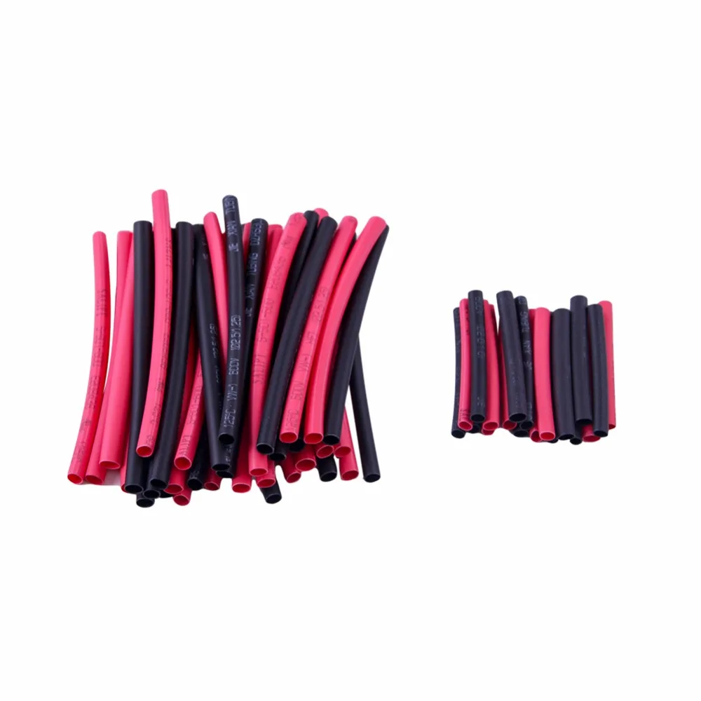 Красные черные термоусадочные трубки 150 шт./пакет полиолефин Термоусадочная