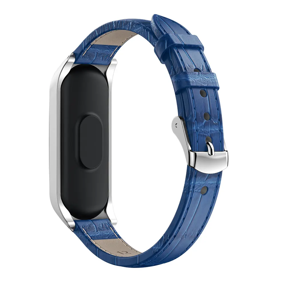 Цветной кожаный ремешок для смарт браслета Xiaomi Mi Band 3 аксессуары из натуральной