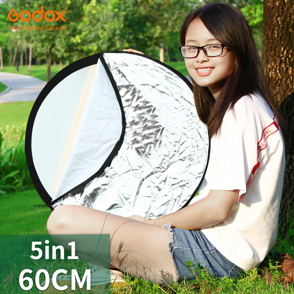 Круглый складной светильник GODOX 5 в 1 Портативный отражатель для фотостудии 24