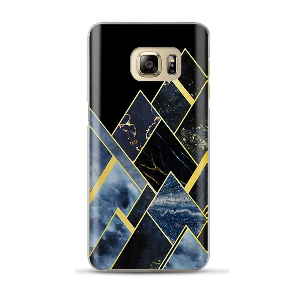 Чехол с геометрическим мрамором для Samsung Galaxy S6 S7 Edge S8 S9 Plus A5 2017 A520 A7 J4 J6 A6 A8 2018 мягкие