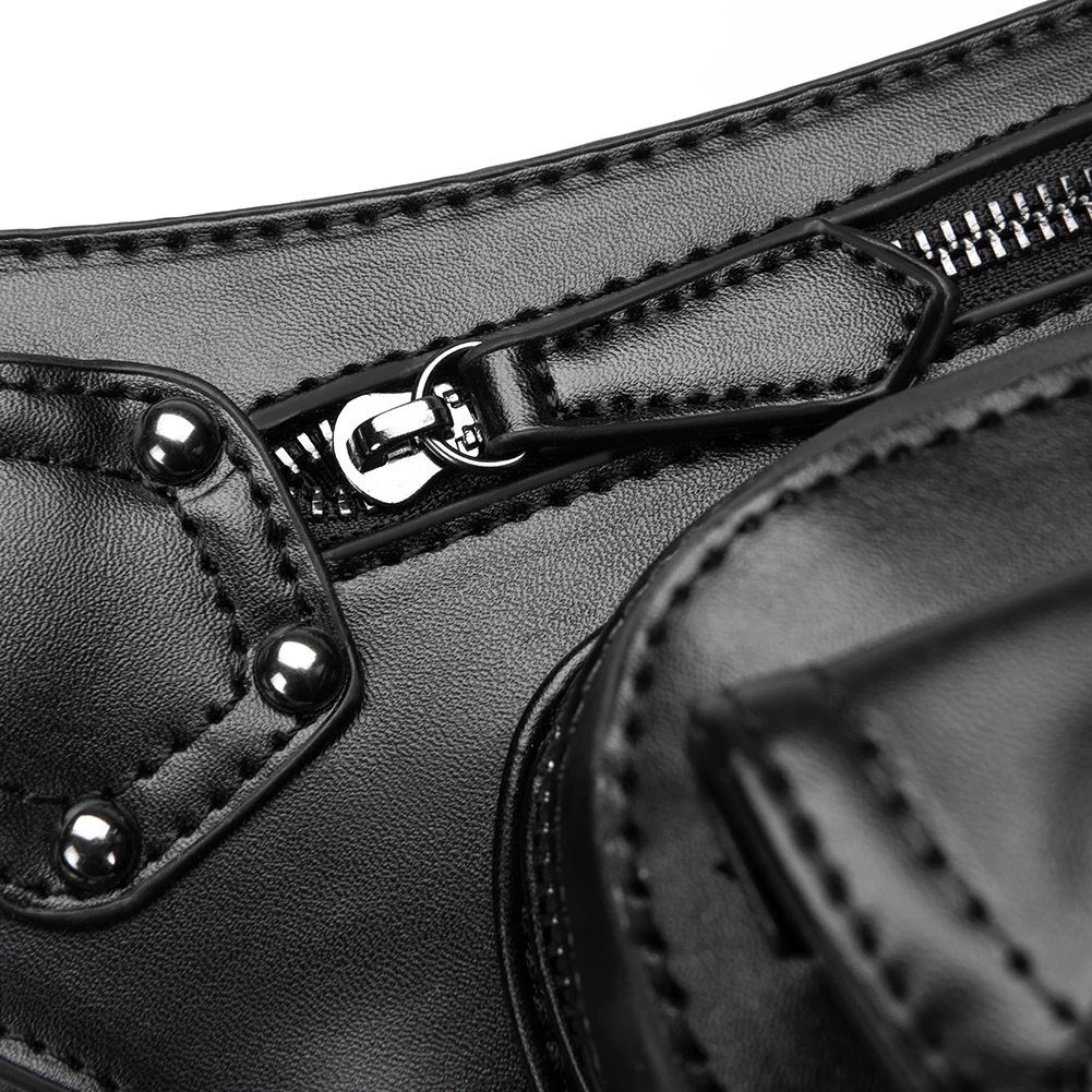 Женская поясная сумка GearDuke, Готическая поясная сумка, мотоциклетная хип-ножная сумка, стимпанк кобура, сумка на плечо, мужская сумка из искусственной кожи, сумки через плечо