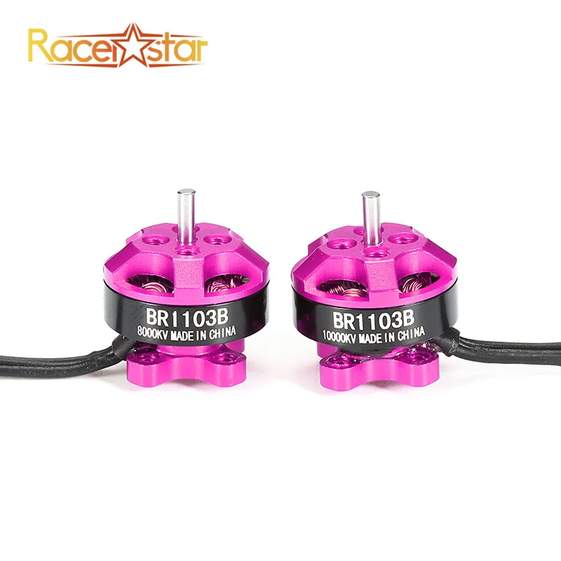 Высокое качество Racerstar Racing Edition 1103 BR1103B 8000KV 10000KV 1-3S бесщеточный мотор розовый для 50 80 100 Мини-Рама для радиоуправляемых игрушек