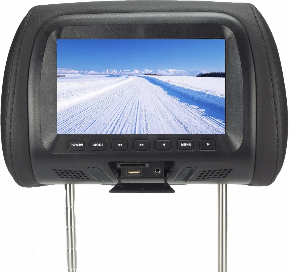 7 дюймов Автомобильный подголовник монитор TFT-LED экран Подушка монитор с AV USB SD MP5 FM динамик бежевый/серый/черный SH7048-MP5