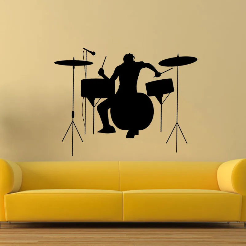 Самоклеящаяся виниловая наклейка на стену в стиле рок группы|music wall sticker|wall stickervinyl