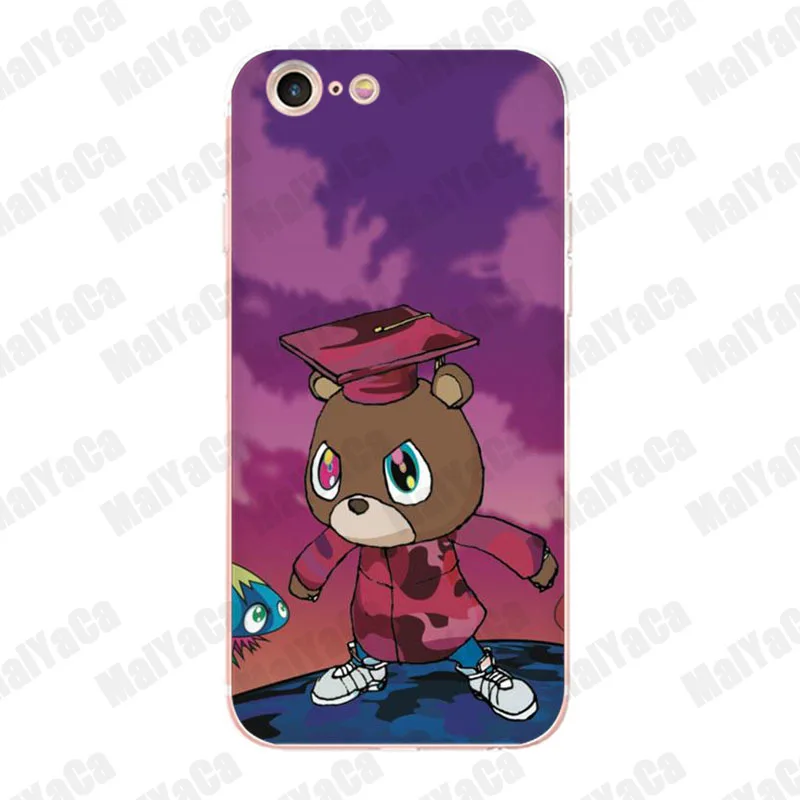 MaiYaCa Kanye West Graduation Bear Топ детальный мягкий чехол для телефона iPhone 8 7 6 6S Plus X 10 5 5S SE 5C 4