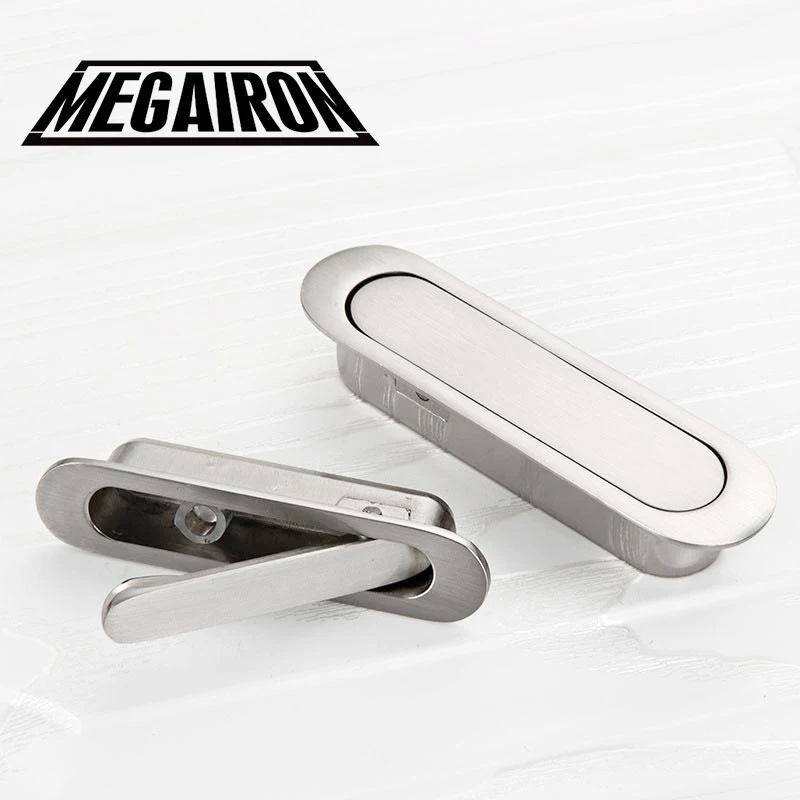 MEGAIRON Tatami скрытые дверные ручки из цинкового сплава утопленные для шкафа модные с