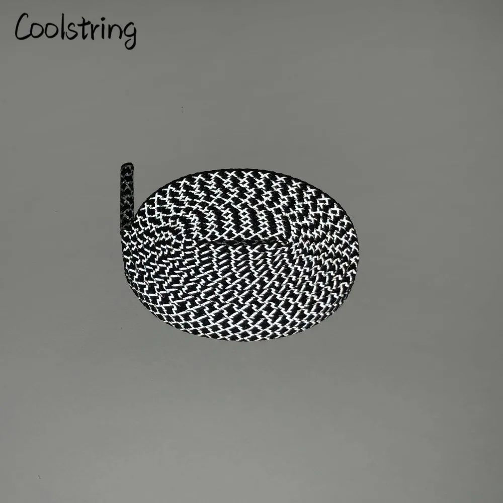 Официальный coolstring на плоской подошве 3M светоотражающие ночного бега Шнурки Кроссовки для бега полые защитные шнурки для Баскетбольная обувь 350 сапоги