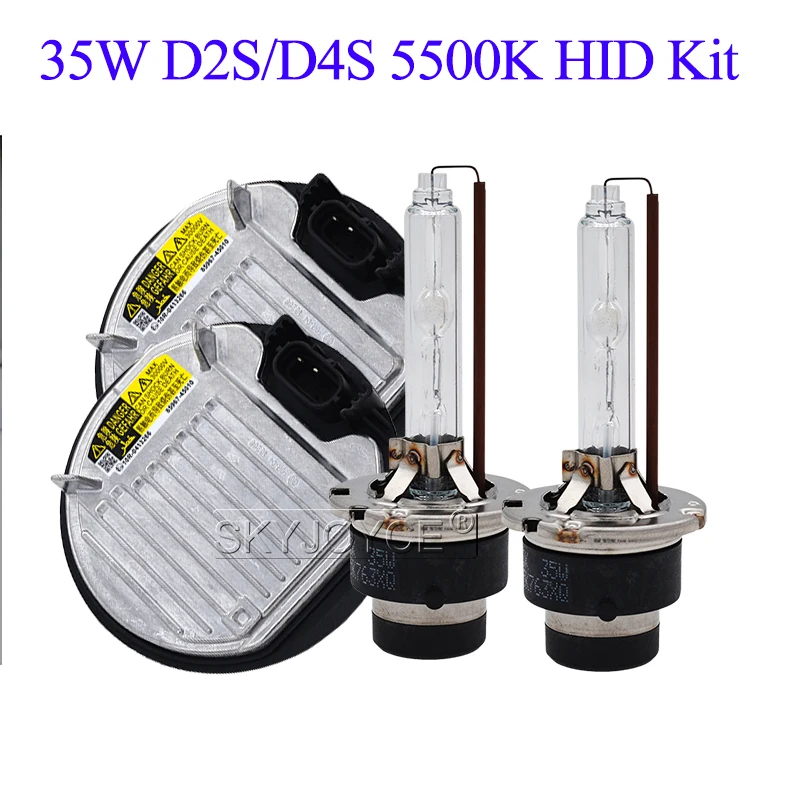 SKYJOYCE оригинальный комплект автомобильных фар 35 Вт D2S D4S Xenon HID Kit 5500 к лампы 85967 45010 D2R