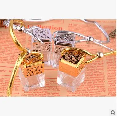 10 шт./партия стеклянная бутылка для автомобиля духи пустая парфюма Золотое и