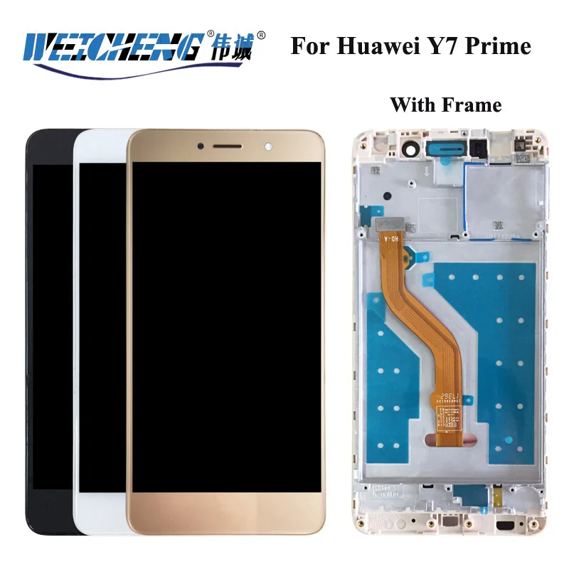 Для HUAWEI Y7 2017 Prime ЖК дисплей сенсорный экран дигитайзер для Huawei с сенсорным TRT L21
