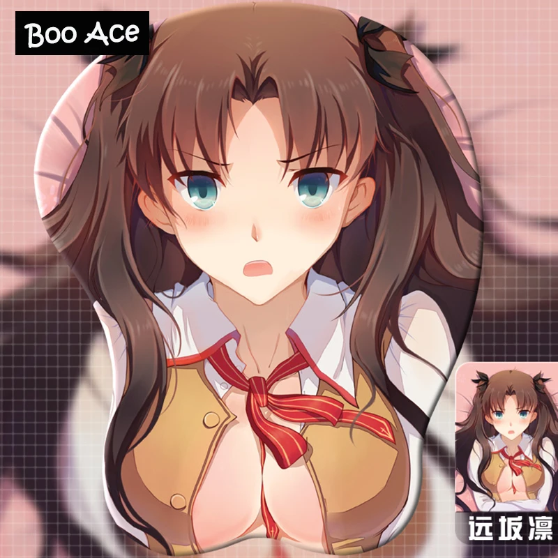 Коврик для мыши Tohsaka Rin с аниме Fatestay night 3D коврик Oppai упор на запястье|wrist rest|mouse pad wrist