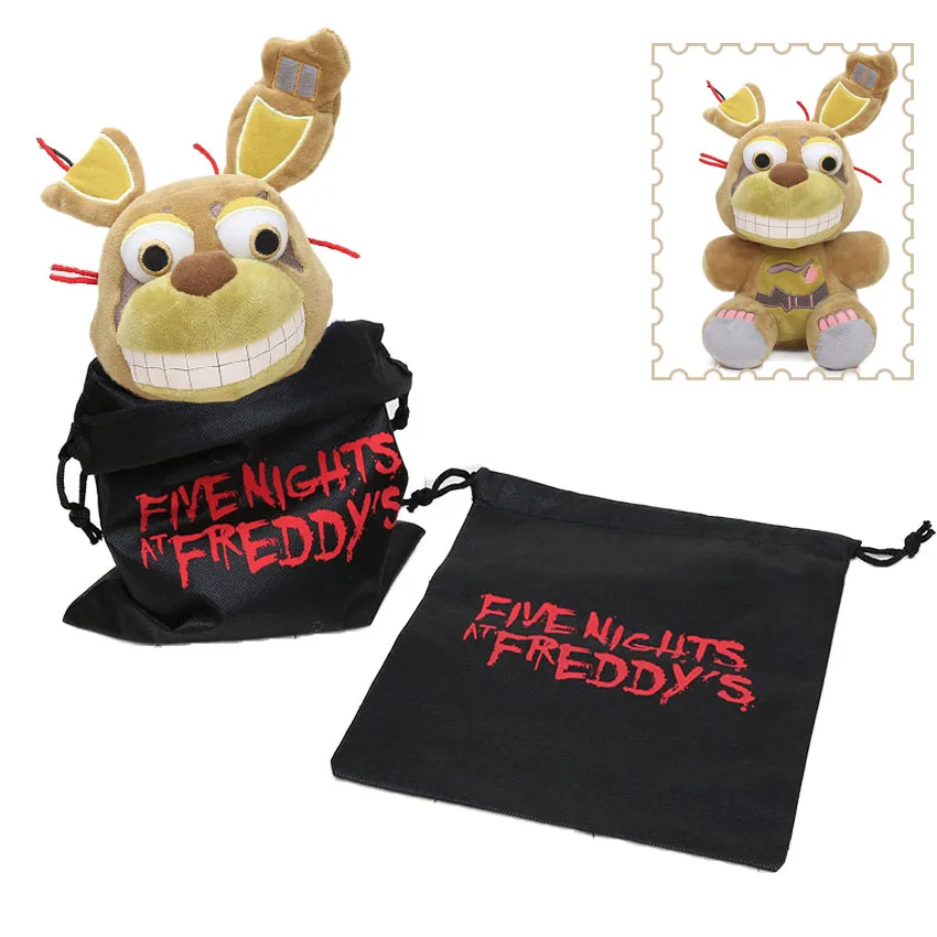 nightmare bonnie bag 25 см Фредди фазмедведь Бонни Фокси эннард плюшевая игрушка с подарочным мешком кошмар пять ночей у Фредди чучела животных куклы игрушки FNAF - Цвет: nightmare bonnie bag