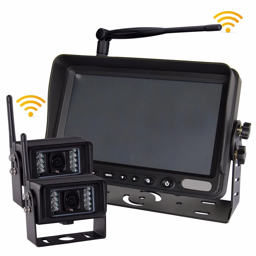 Монитор заднего вида 7 дюймов 2 4 ГГц с беспроводной передачей|wireless rear view monitor|wireless