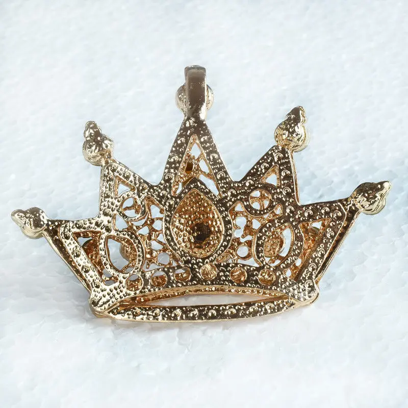 Plated Inlaid Crystal &amp Rhinestone Crown Shap Pendant D1054 | Украшения и аксессуары