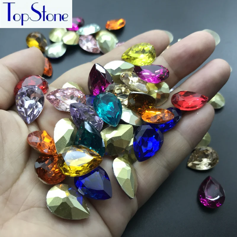 Капельница из смолы и горного хрусталя TopStone 10x14 мм 13x18 Цвета K9 использование для