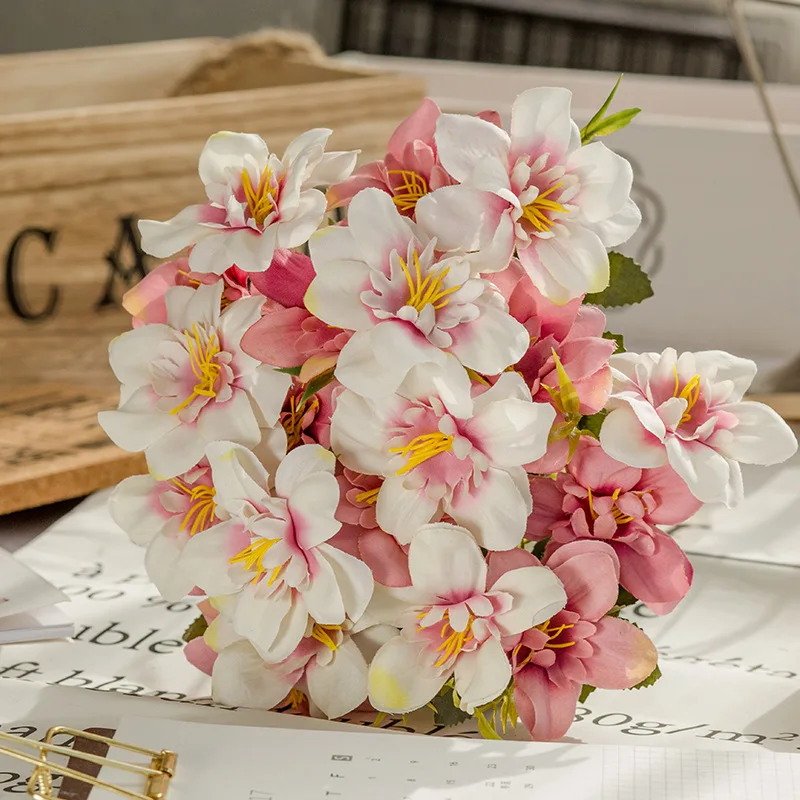 Имитация цветок гиацинта Искусственные цветы из шелка Букет подлинный Весна