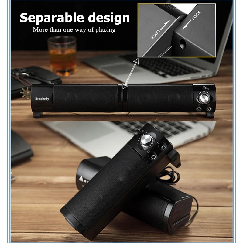 Smalody звук динамик в виде бруска портативный HiFi смартфон для настольного