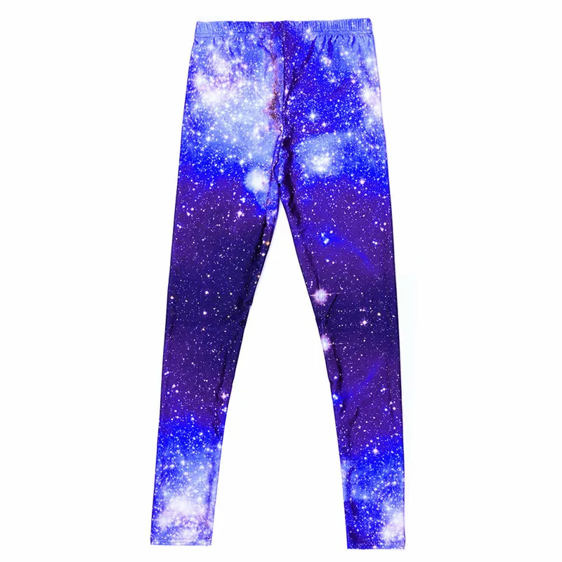 Женские брюки с космическим принтом supernova для фитнеса в стиле панк Прямая