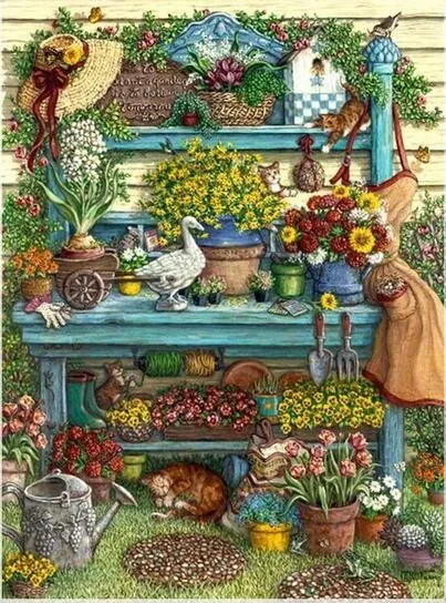 V7336 Evershine 5D Full Square Diamond Embroidery Courtyard Paint With Diamonds Diamond Mosaic Cross Stitch Scenery Home Decoration - Цвет: V7336