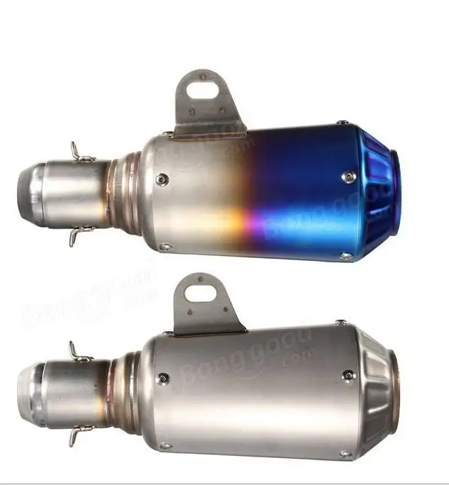 Из нержавеющей Стали Серебро 51 мм Мотоцикл Синий Сетка Улица Велосипед GP