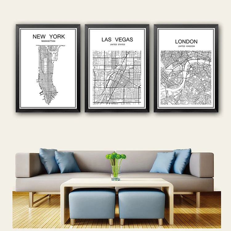 Карта всемирно известных городов абстрактный винтажный постер из крафт бумаги