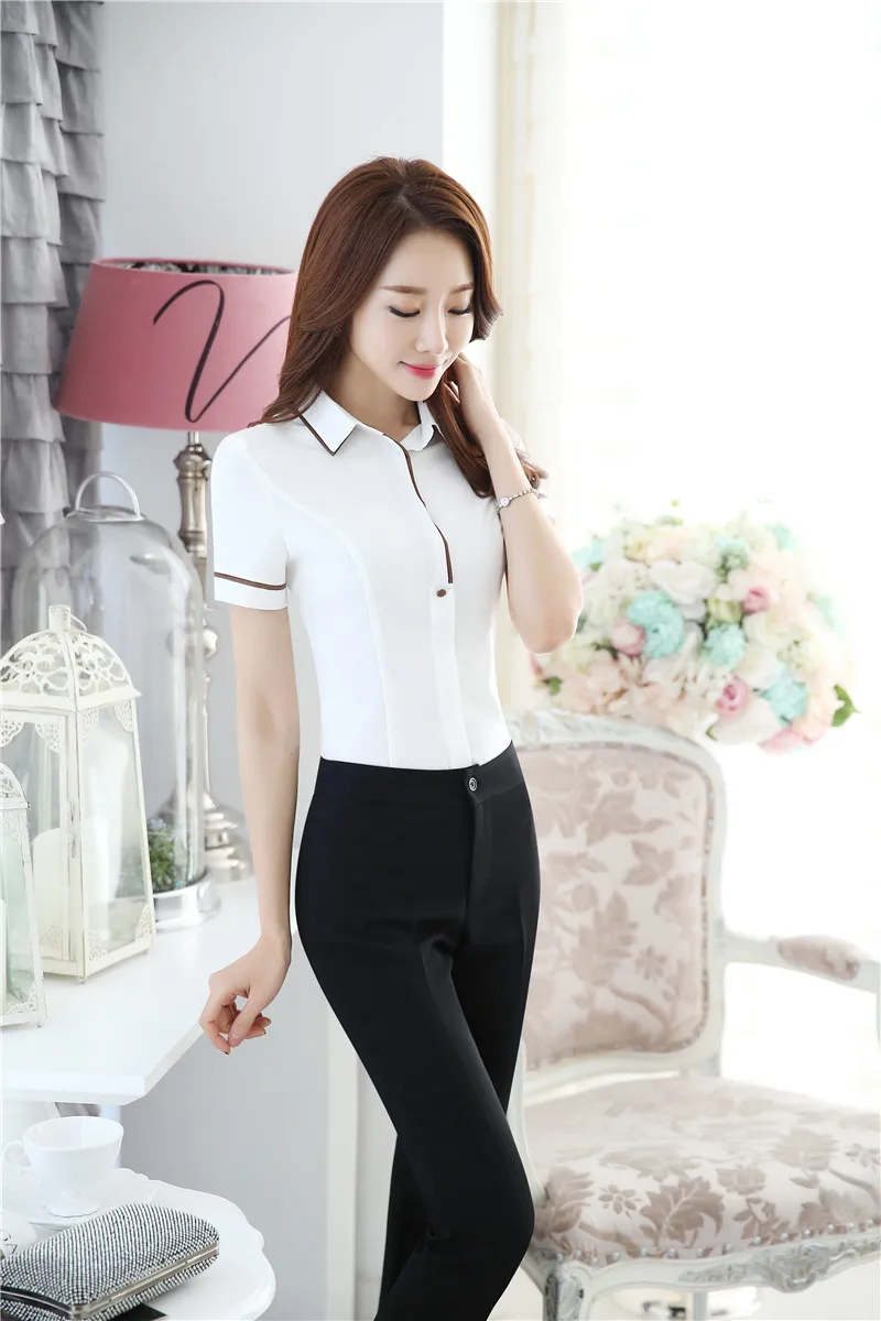 Формальные OL стильные летние с коротким рукавом профессиональные элегантные