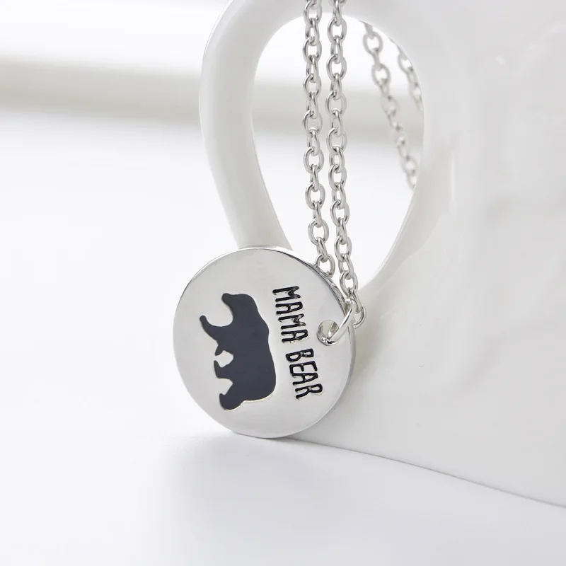 Ожерелье для мамы и медведя женское креативное ожерелье с подвеской в виде капли