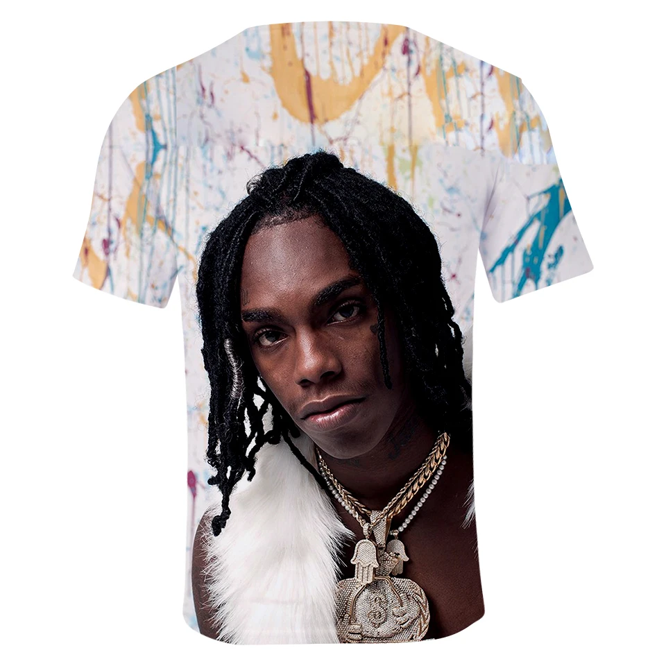 Лето г. YNW MELLY Мужская 3D футболка/для женщин Мода Harajuku Хип Хоп Уличная YNW MELLY 3D короткий рукав для мужчин футболка