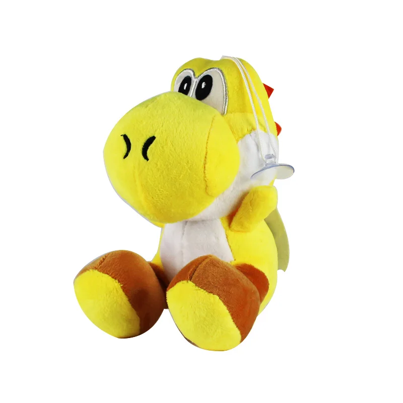 Yellow 10 шт./лот 18 см Yoshi плюшевый дракон животные игрушки Super Mario Bros Зеленый Желтый Синий Йоши, мягкая плюшевый брелок-подвеска мягкая кукла - Цвет: Yellow
