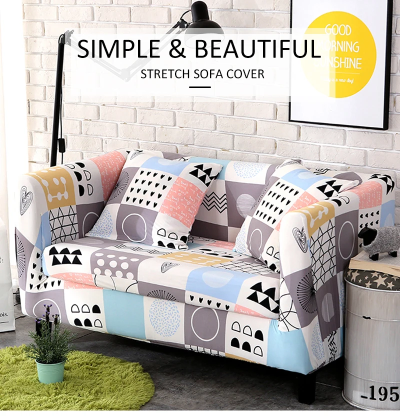 PORSIA Slipcover полиэфирный чехол для дивана диван-Крышка 17 цветов эластичный секционный диван современный Печатный один/два/три/Четырехместный